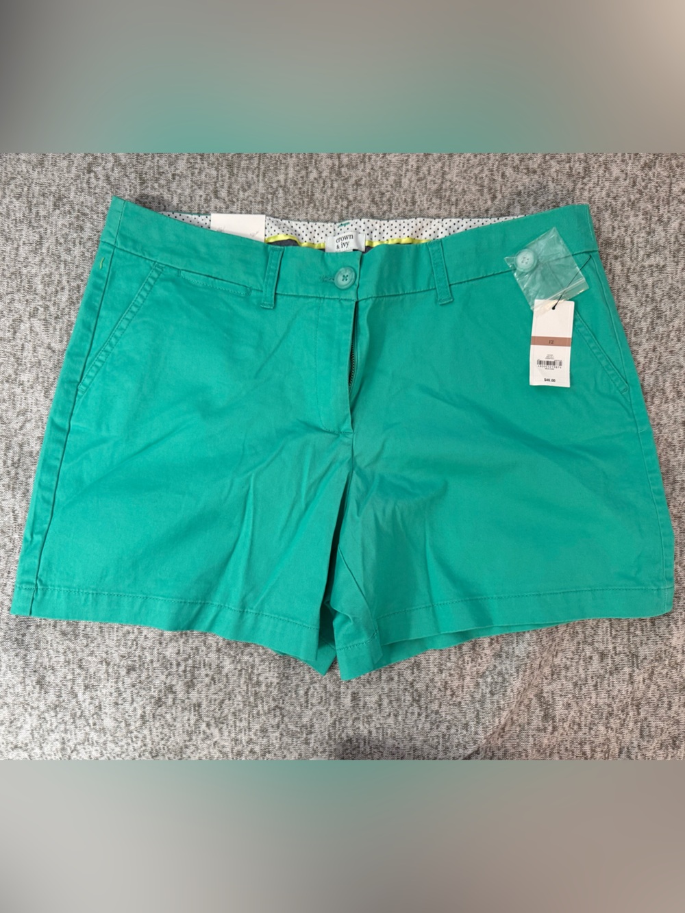 Women’s crown & ivy Teal Cotton Blend Shorts - Classic Casual